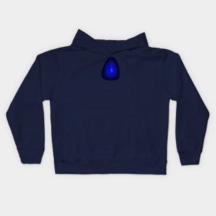 Moody Blue Ray Easter Egg Kids Hoodie